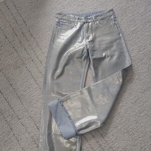 Zara Silver Flare & Wide Leg Jeans